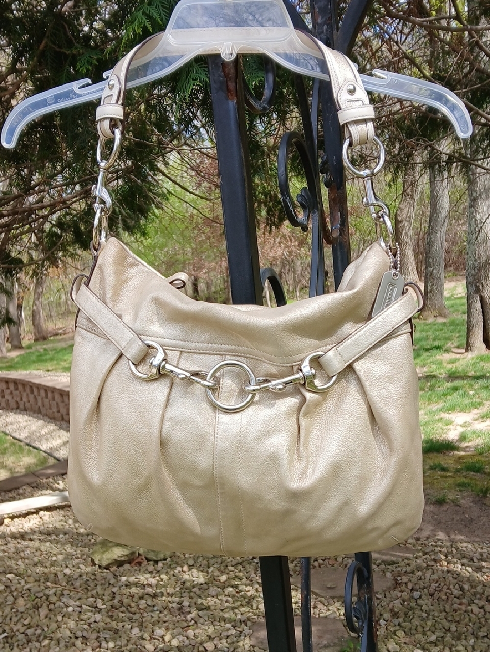 Coach Pleated Belted Hobo Bag 8B33